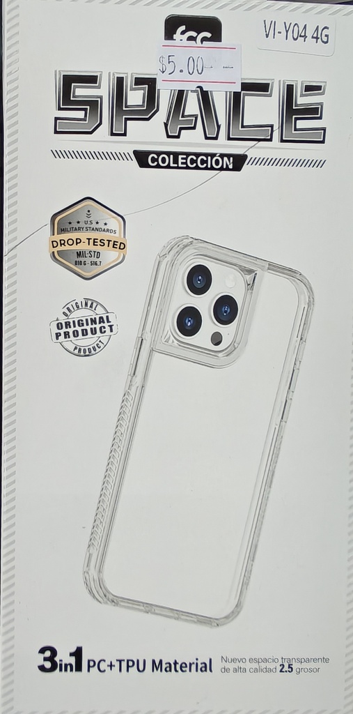 FCC COVER TRANSPARENTE DE COLORES VI-Y04 4G