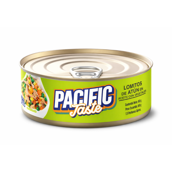 PACIFIC TASTE  LOMO ACEITE CON VEGETALES 160-104GR