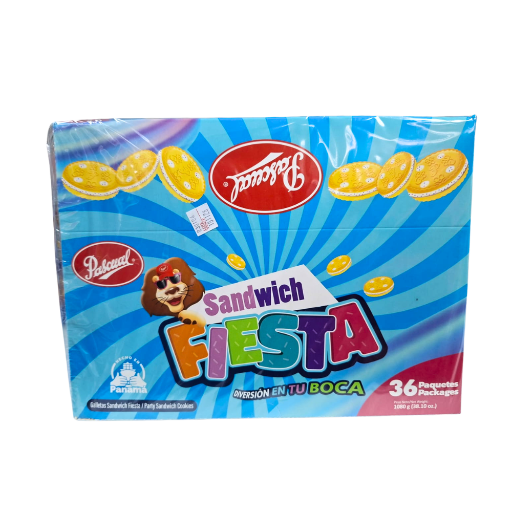 CAJA GALLETA SANDWICH PASCUAL FIESTA 36U