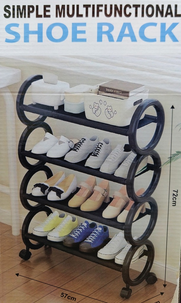 SHOE RACK 4 NIVEL CON RUEDA 