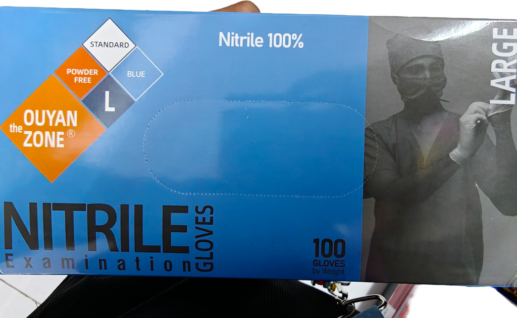 GUANTE AZUL NITRILE 100U S