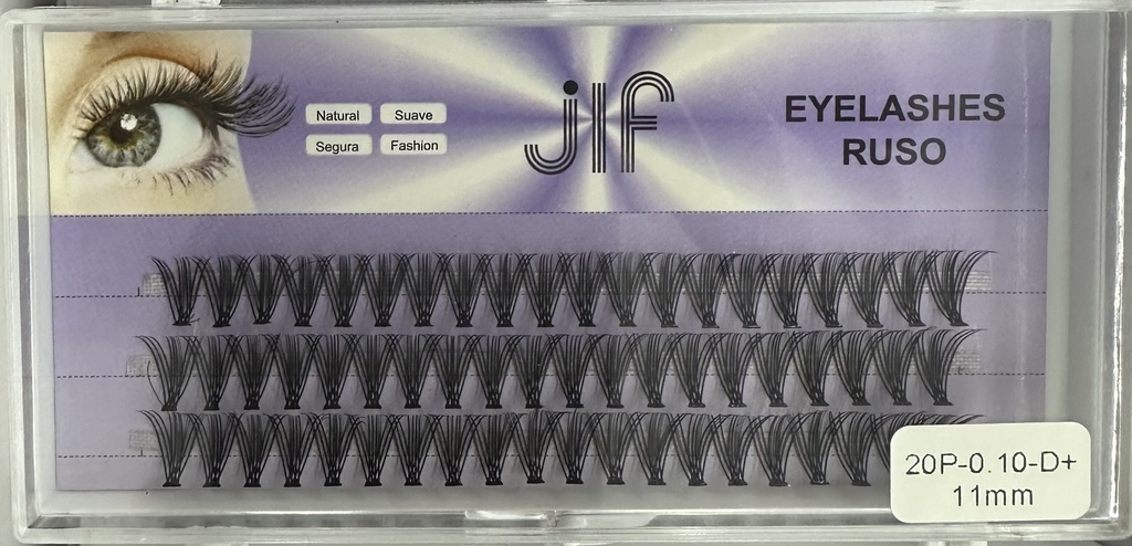 PESTAÑAS EFECTO RUSO 20P 10MM