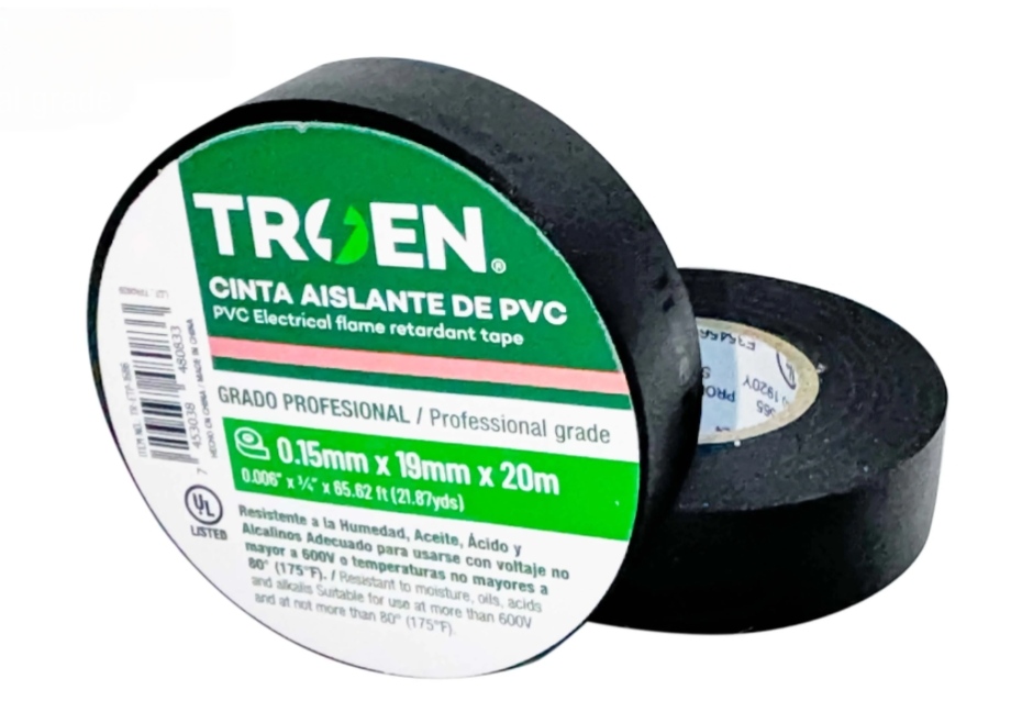 ROLLO CINTA AISLANTE 5M TROEN 12U
