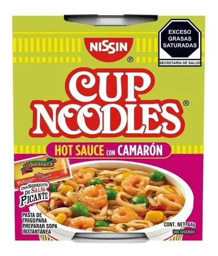 CAJA SOPA VASO NISSIN HOT CAMARON 12U