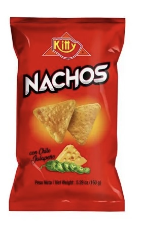 KITTY NACHOS CON CHILE JALAPEÑO 40G