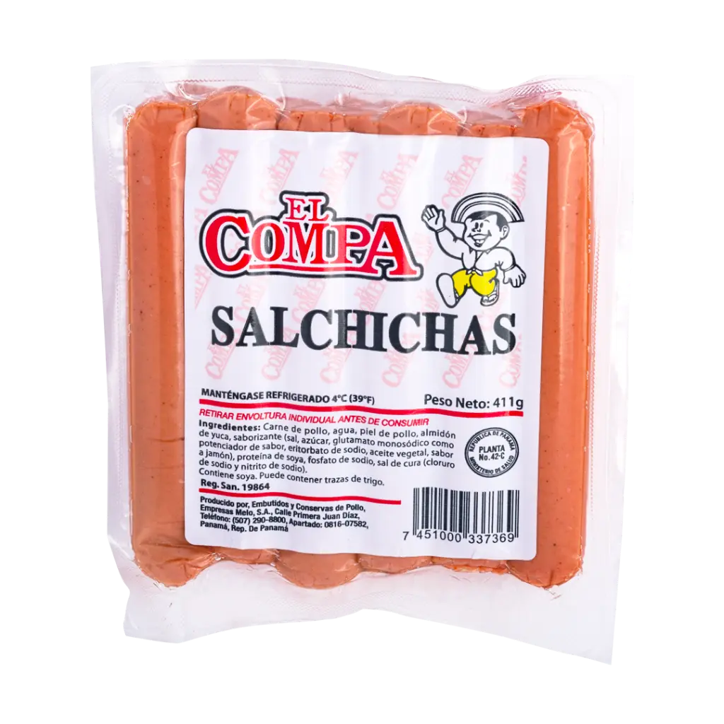 SALCHICHA DE POLLO ECONOMICA EL COMPA (11U)