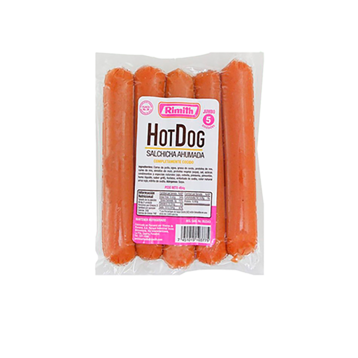 SALCHICHA HOTDOG JUMBO RIMITH (5U)