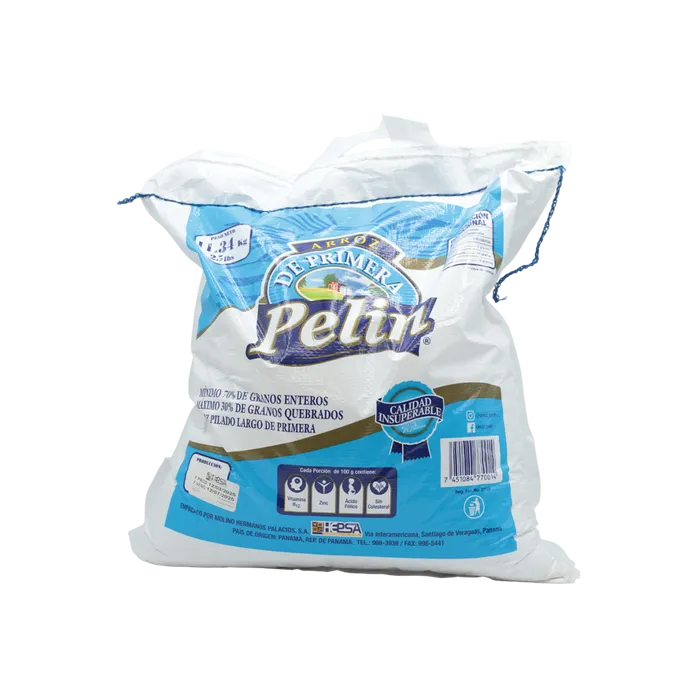 SACO ARROZ PELIN AZUL 25LB