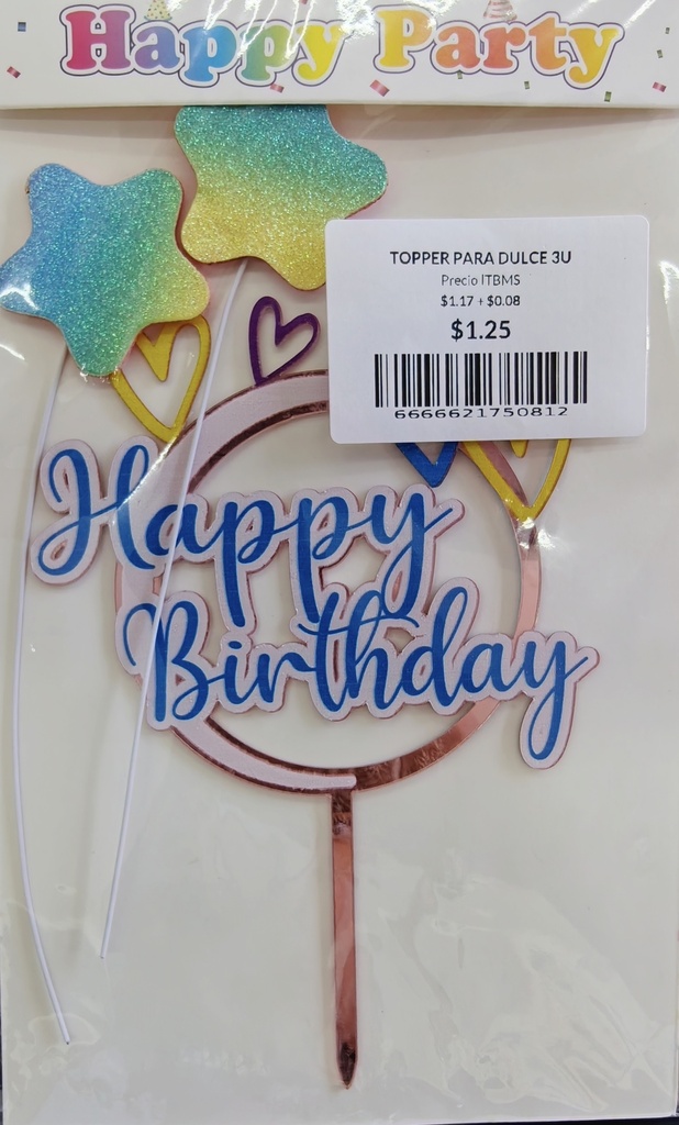 TOPPER PARA DULCE 3U (MS-75-081)