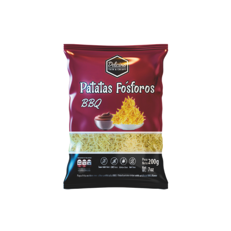 DELICIOUS PATATAS FOSFOROS BBQ 200G