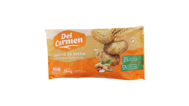 PAQUETE GALLETAS DEL CARMEN MANTEQUILLA DE MANI 6U