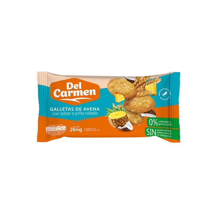 PAQUETE GALLETAS DEL CARMEN PIÑA COLADA 6U