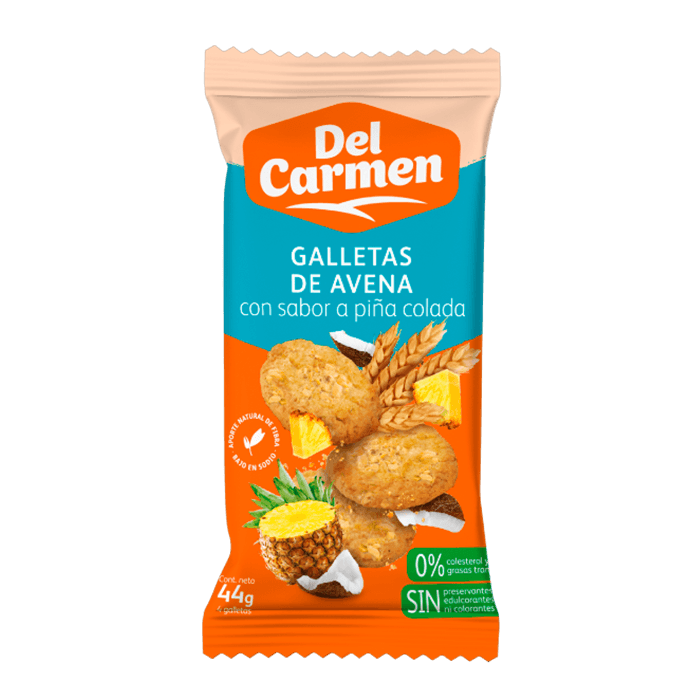 GALLETA DEL CARMEN AVENA PIÑA COLADA 44G