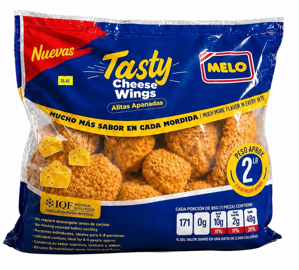 TASTY CHEESE WINGS MELO 2LB