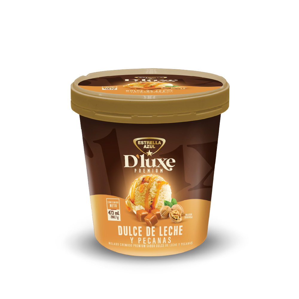 HELADO ESTRELLA AZUL D'LUXE DULCE DE LECHE 473ML