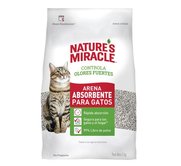 ARENA PARA GATOS NATURE'S MIRACLE AROMA 2KG