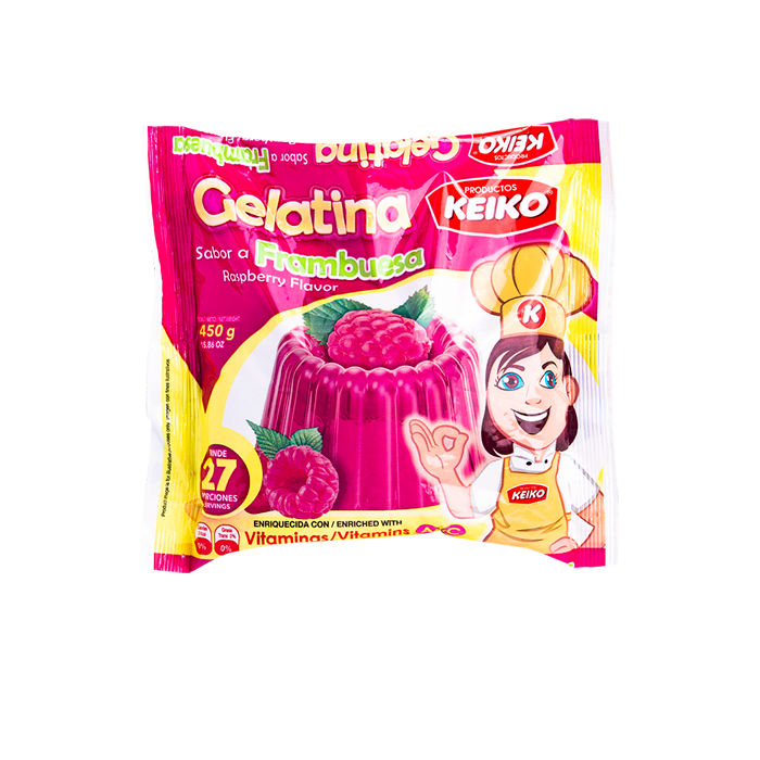 GELATINA DE FRAMBUESA KEIKO 450G