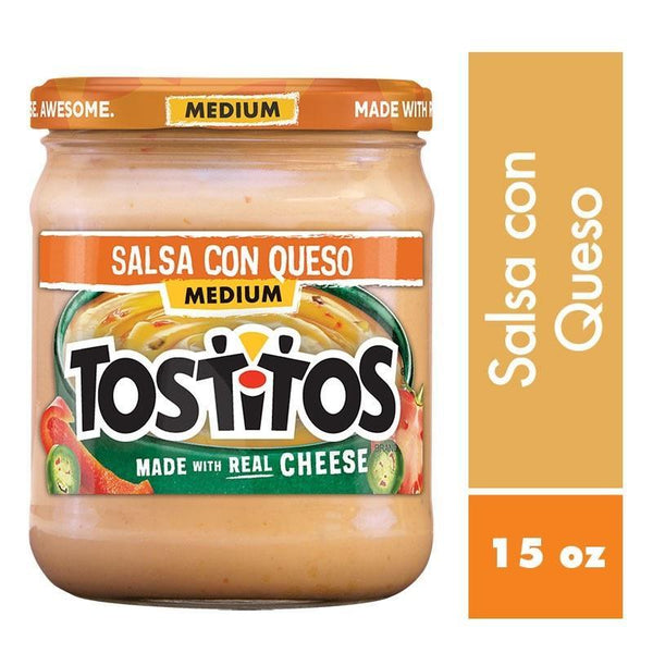 TOSTITOS SALSA CON QUESO MEDIUM 15OZ (425.2G)
