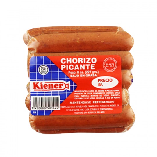 CHORIZO PICANTE KIENER 220GR