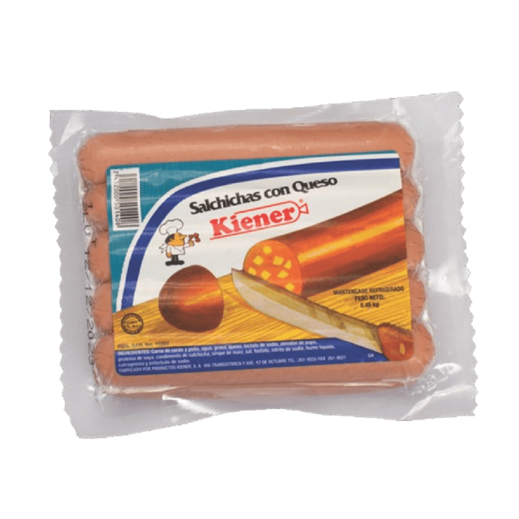 SALCHICHA CON QUESO KIENER 454G