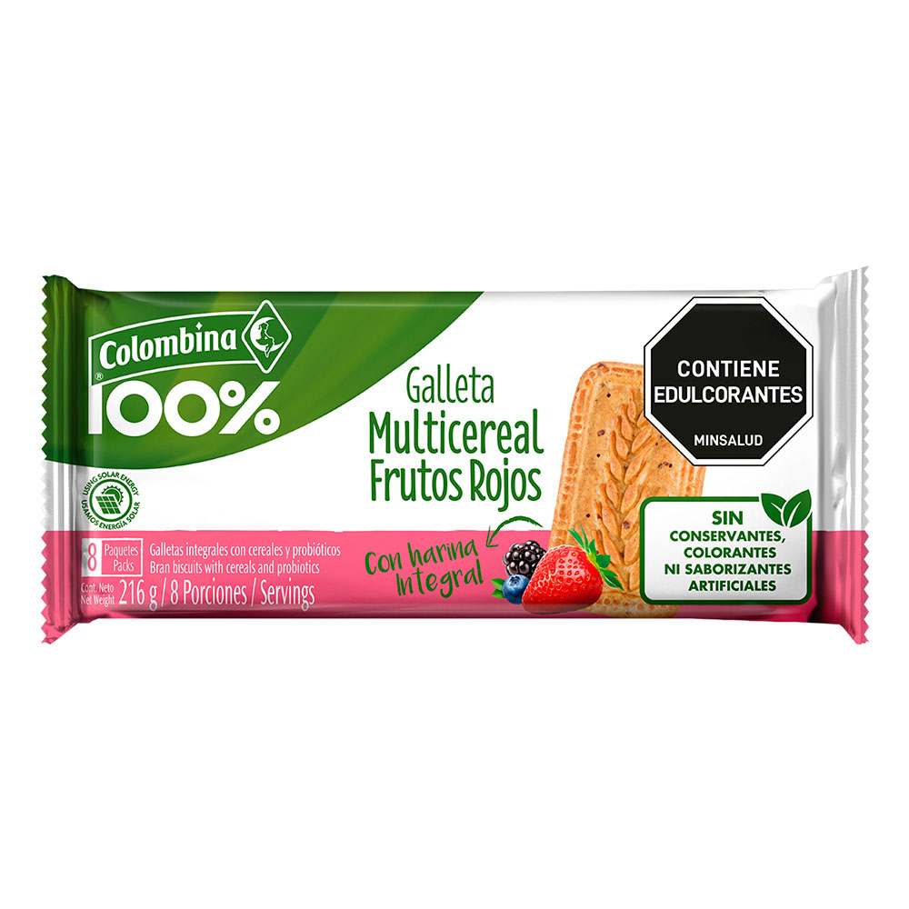 COLOMBINA MULTICEREAL FRUTOS ROJOS 8U