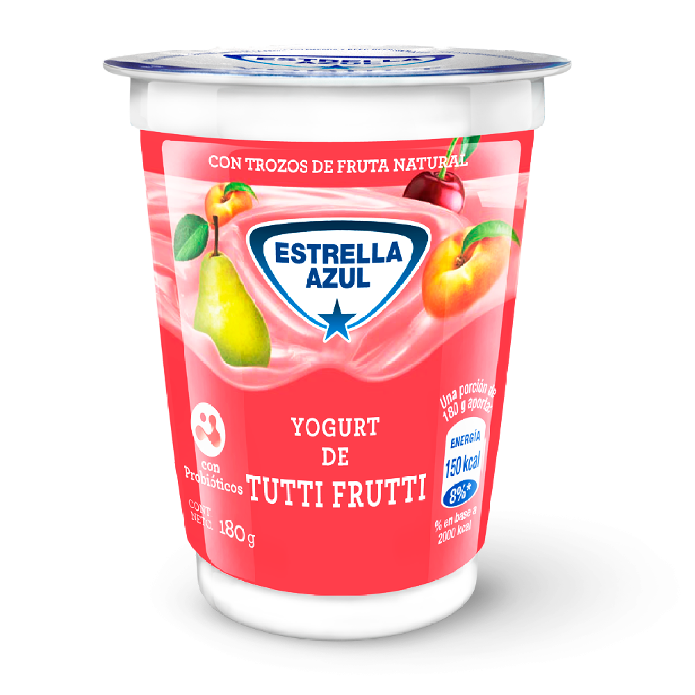 YOGURT TUTTI FRUTTI ESTRELLA AZUL 180G