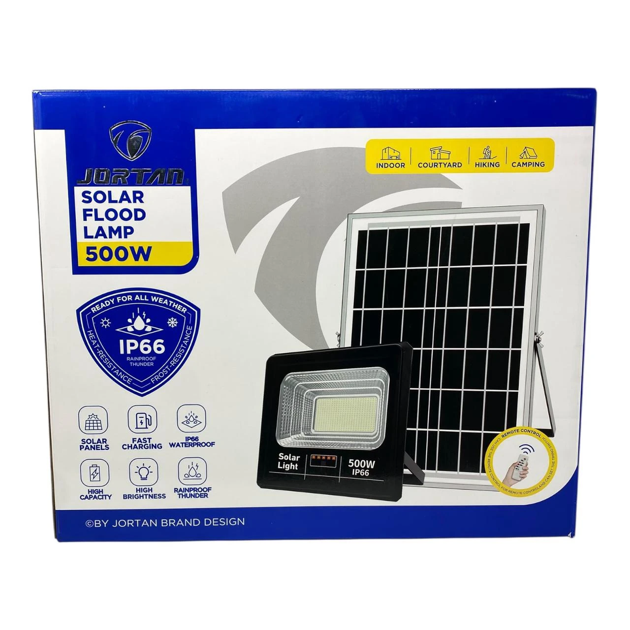 LAMPARA JORTAN CON PANEL SOLAR JT-91001-YY500W