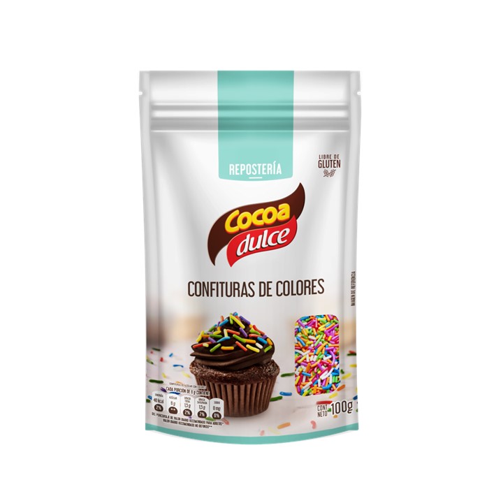 CHISPAS DE COLORES COCOA DULCE 100G