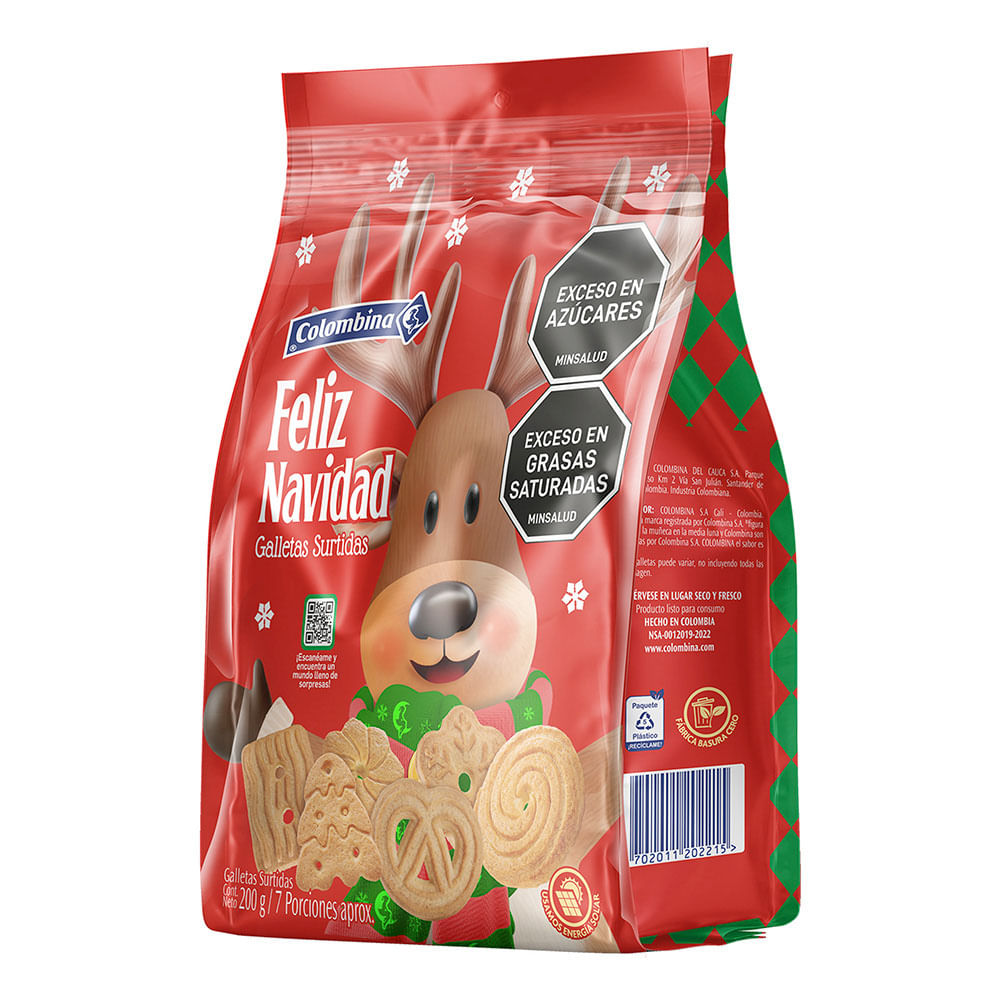 GALLETAS SURTIDAS FELIZ NAVIDAD 200G