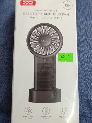 ABANICOS SOLAR XO MF103 4000 MAH COLOR GRIS