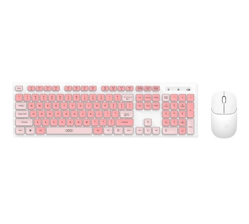 TECLADO JUEGO XO KB-05 CON MOUSE INALAMBRICO COLOR ROSADO