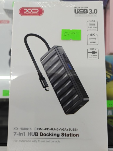 ADAPTADOR XO-HUB016 7 EN 1 MULTIFUNCION
