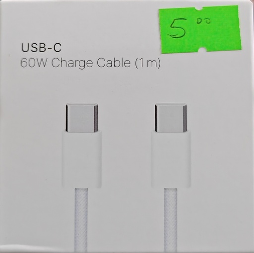 CABLE IP 15 NUEVO CAJETA BLANCO 60W C003