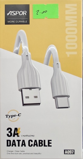 [SOLO VINO 23 FALTA 1] CABLE ASPOR A097 3A TIPO C NUEVO