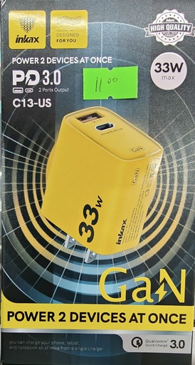 CARGADOR C13 INKAX CARGA SUPER RAPIDO AMARI