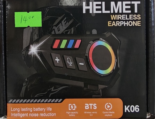 AUDIFONO INALAMBRICO DE CASCO K06 2 EN1