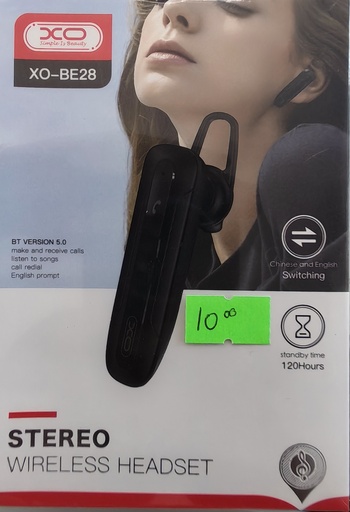 AUDIFONO XO BE28 NEGRO