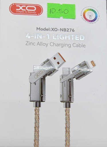 CABLE XO NB-276 4 EN 1 COLOR GRIS