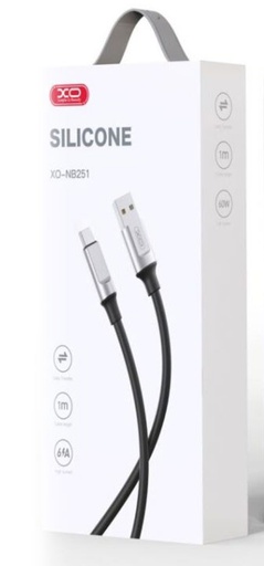 CABLE XO NB251 6A TIPO C 1M COLOR NEGRO