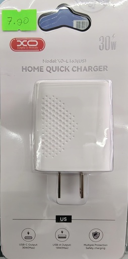 CARGADOR CUBO SOLO XO L163 PD 30W TIPO C