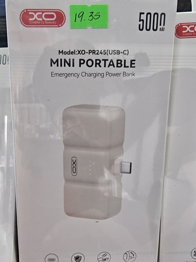 CARGADOR PORTATIL XO PR245 CON CARGA TIPO C DE 500