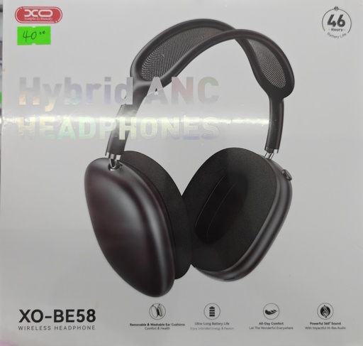 AUDIFONO XO BE58 CON ANC COLOR NEGRO