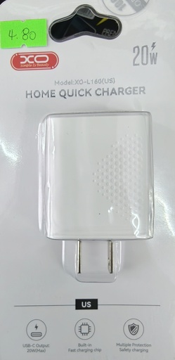 CUBO SOLO XO L160 20W TIPO C CARGA RAPIDO coL