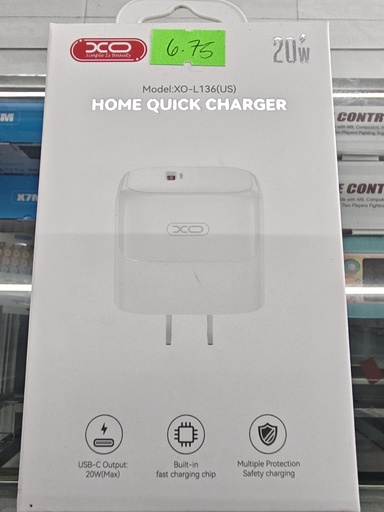 CARGADORXO L136 PD 20W 1 USB
