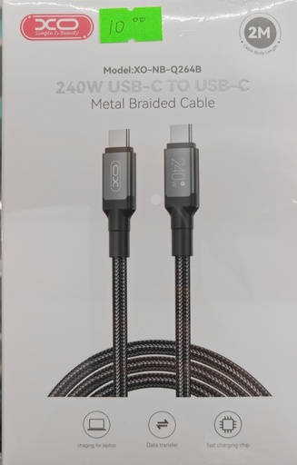 CABLE NB-Q264B XO IP 15 TIPO C A TIPO C 240W  COLOR