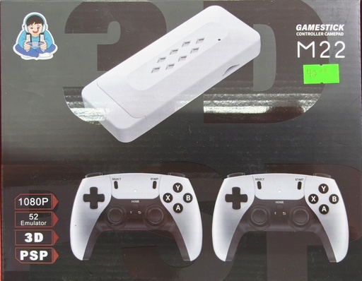 JUEGO M22 CON DOS CONTROL COLOR BLANCOY NEGRO