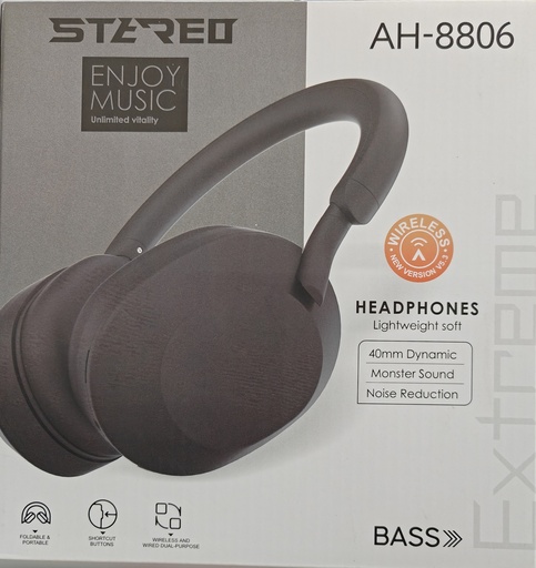 AUDIFONO AH 8806 COLOR NEGRO