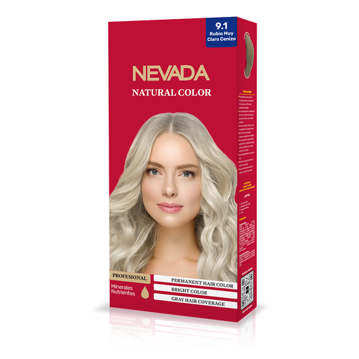 TINTE NEVADA 9.1 RUBIO MUY CLARO CENIZO