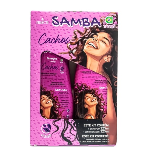 SET CAPILAR SAMBA CACHOS 325ML SHAMPOO Y ACONDICIONADOR