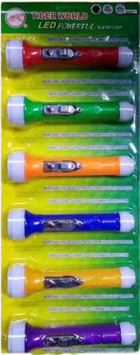 LINTERNA PLASTICO LED FLASHLIGHT  6U